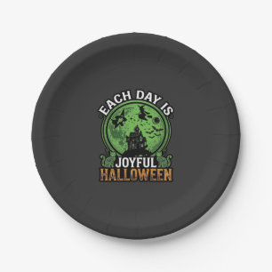 Double Toil Trouble Witch Pumpkin Halloween Cobweb Paper Plates