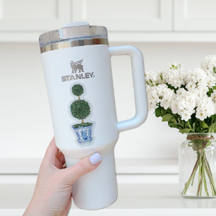 Double Topiary Tree Chinoiserie Vinyl Sticker