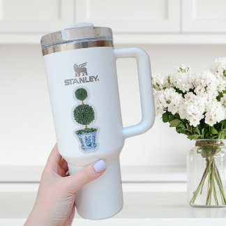 Double Topiary Tree Chinoiserie Vinyl Sticker