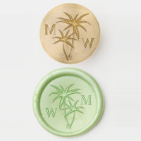 Double Tropical Palm Tree Wedding Monogram