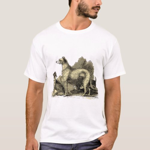Double Trouble A Duo of Dogs Bringing Twice LOVE T_Shirt