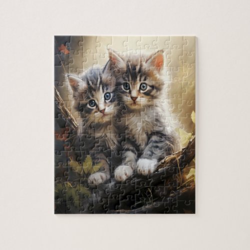 Double Trouble Adorable Kittens Puzzle Delight