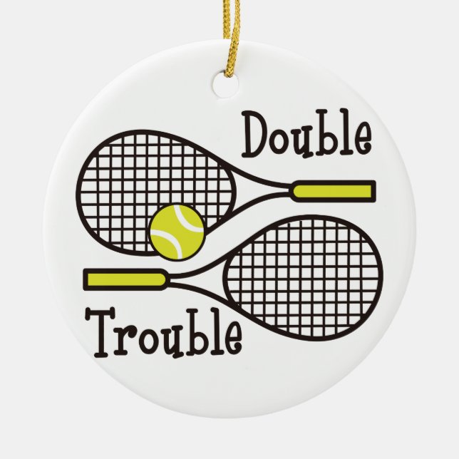 Double Trouble Ceramic Ornament (Front)