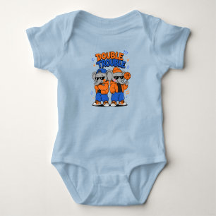 Double Trouble Cool Twin Elephants – A Baby Bodysuit