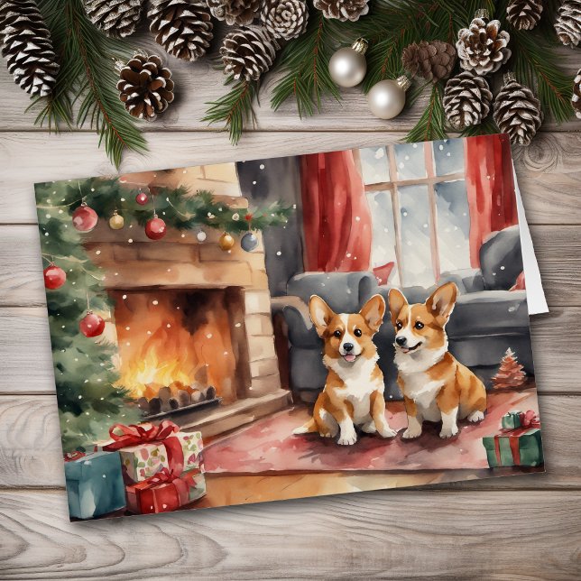 Double Trouble Corgi Dog Christmas Cards (Creator Uploaded)
