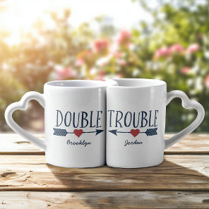 Double Trouble Couples Coffee Mug Set
