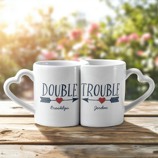 Double Trouble Couples Coffee Mug Set