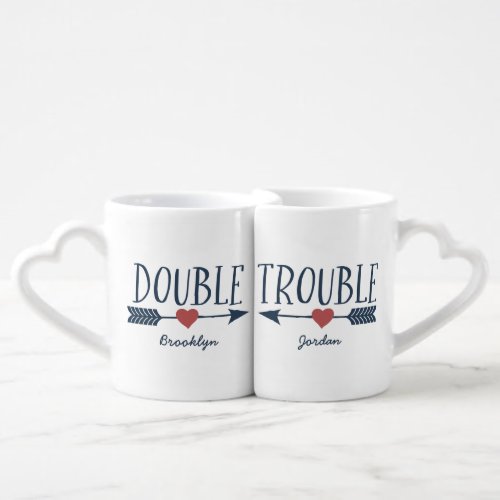 Double Trouble Couples Coffee Mug Set