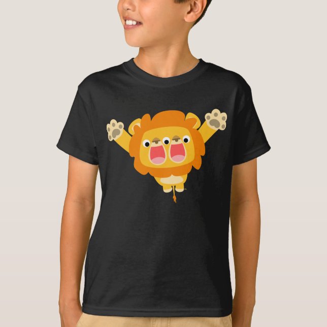 Double Trouble cute cartoon lion children t-shirt (Front)