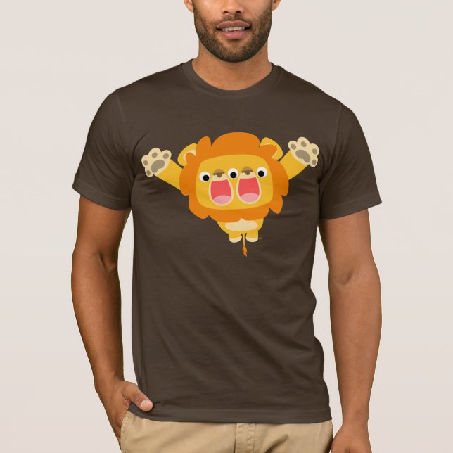 Double Trouble cute cartoon lion T-shirt (Front)