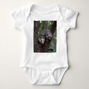 Double Trouble in the Canopy: Twin Possums Baby Bodysuit