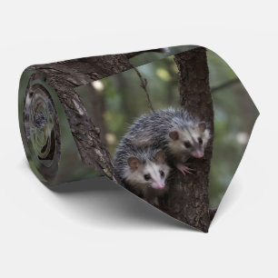Double Trouble in the Canopy: Twin Possums Neck Tie