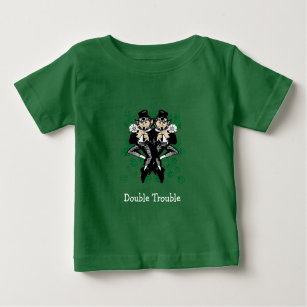 Double Trouble Lucky Irish Twins Baby T-Shirt