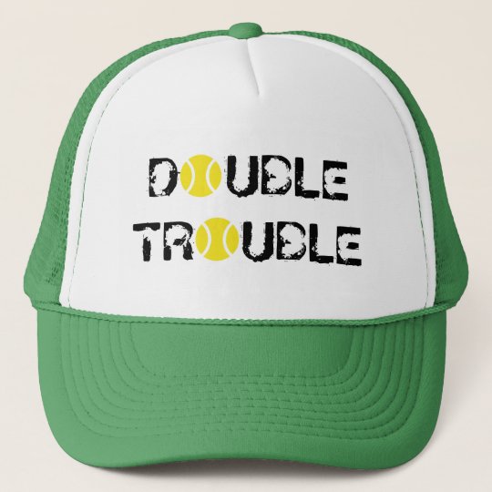 Double Trouble Tennis Hat For Doubles Players Team Zazzle Com