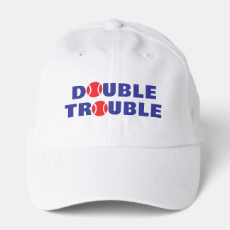 DOUBLE TROUBLE tennis hat for team players