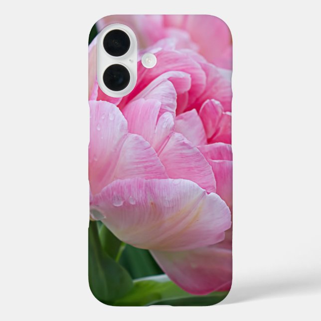 Double Tulips Flower with Dew Drops Case-Mate iPhone Case (Back)