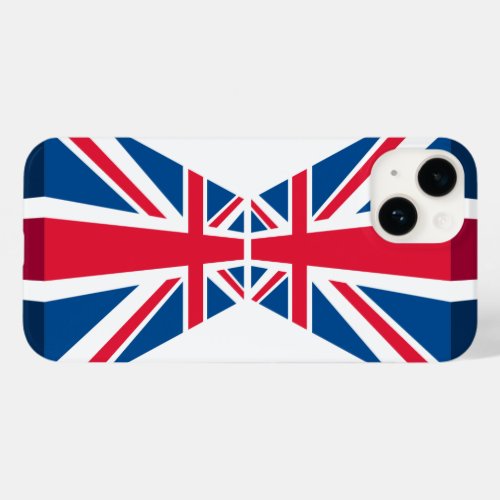 Double Union Jack British flag in 3D Case_Mate iPhone 14 Case