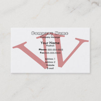 Double V Business Card