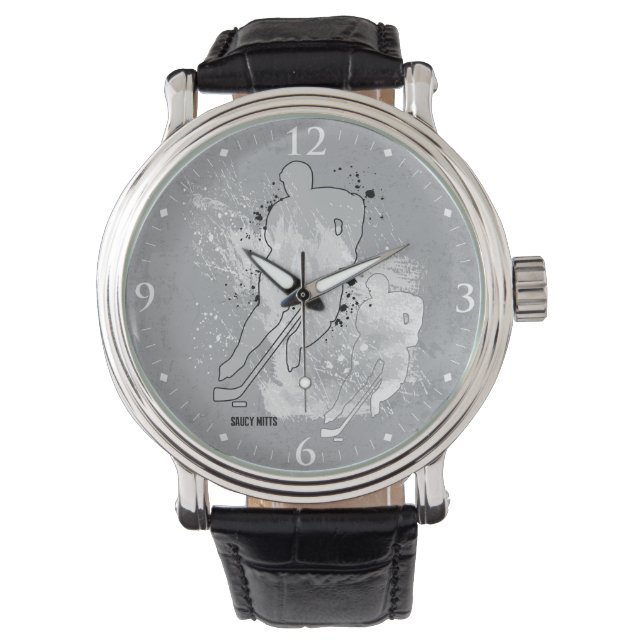 Double Vision Hockey Player (male) Watch (Front)