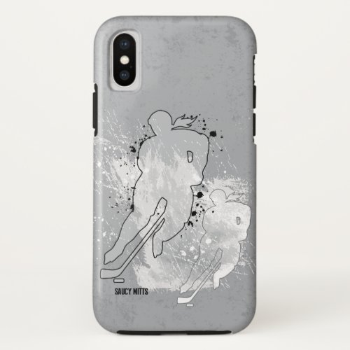 Double Vision Womens Girls Hockey Player iPhone X Case