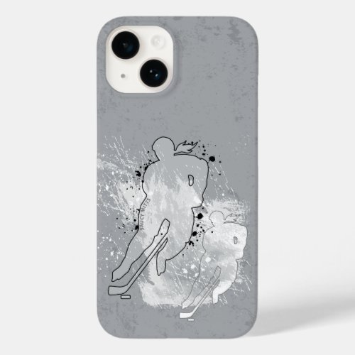 Double Vision Womens Girls Hockey Player Case_Mate iPhone 14 Case