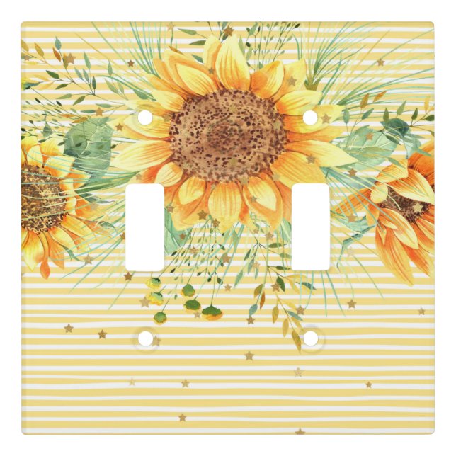 Double Wall Plate with Sunflowers (Front)
