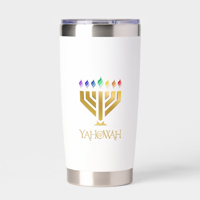 Double Wall SS Tumbler, Yada Yahowah QR  Insulated Tumbler (Front)