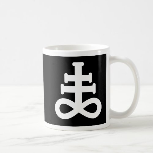 Double White on Black Brimstone Symbol Mug