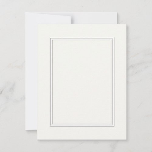 Double White Shadowed Border on Paper White