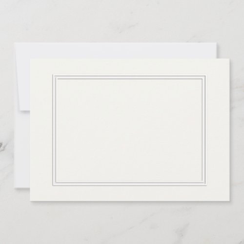 Double White Shadowed Border on Paper White