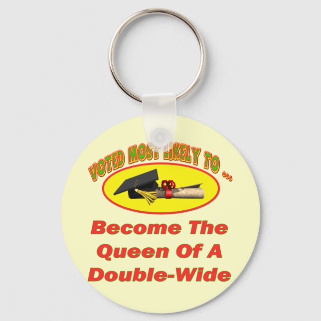 Double-Wide Queen Keychain (Front)