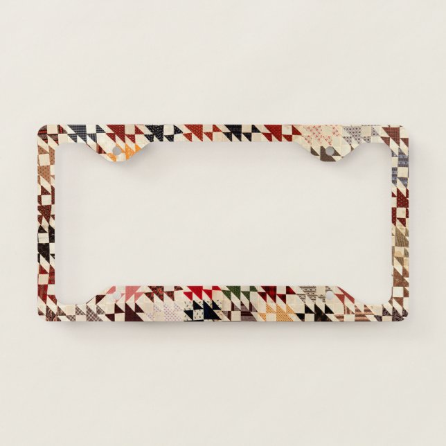 Double X quilt License Plate Frame (Front)