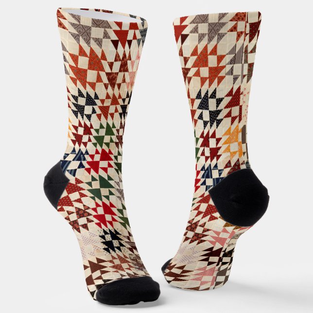 Double X quilt Socks (Angled)