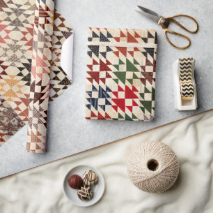 Double X quilt Wrapping Paper