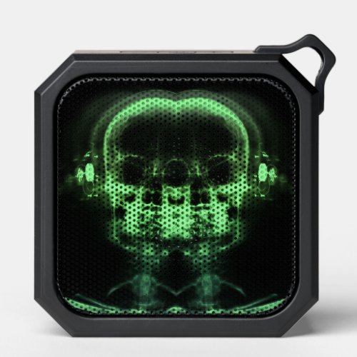 Double X_Ray Skulls with Headphones _ Green Bluetooth Speaker