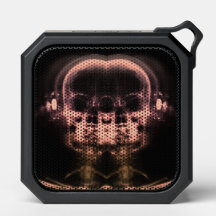 Double X-Ray Skulls with Headphones - Orange