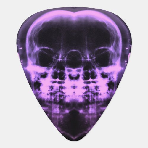 Double X_Ray Skulls with Headphones _ Purple Guitar Pick