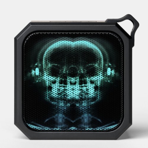 Double X_Ray Skulls with Headphones _ Teal Bluetooth Speaker
