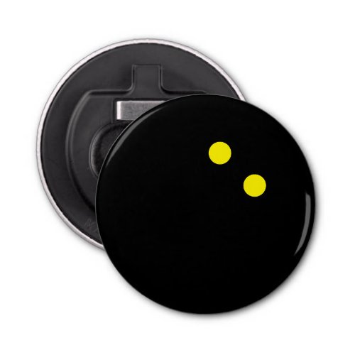 Double yellow dot squash ball funny fridge magnet bottle opener