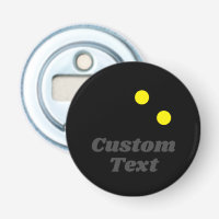 Double yellow dot squash ball magnet bottle opener