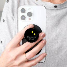 Double yellow dot squash ball Popgrip for phone PopSocket