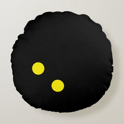 Double yellow dot squash ball throw pillow