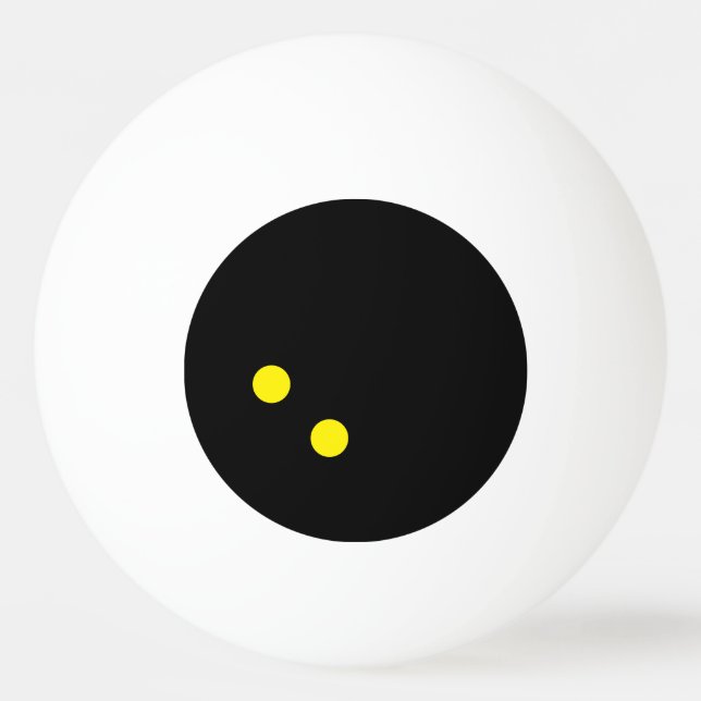 Double yellow dot squash ping pong ball (Front)