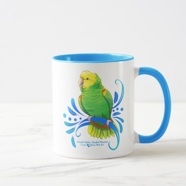Double Yellow Headed Amazon Parrot Mug (Right)
