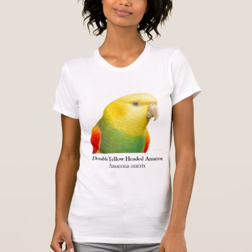 Double Yellow Headed Amazon Scoop Neck T_Shirt