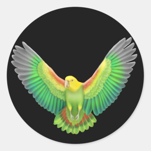 Double Yellow Headed Amazon Sticker