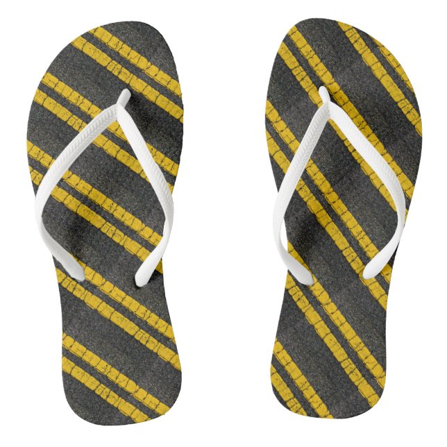 Double Yellow Line Flip Flops (Footbed)