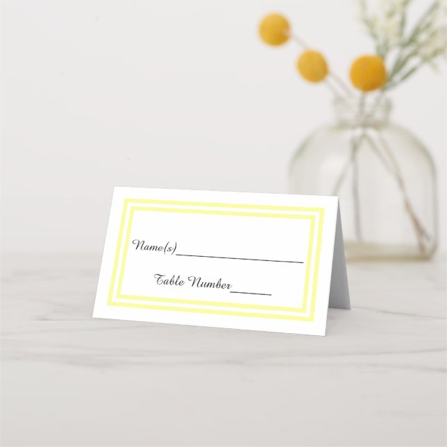 Double Yellow Trim - Escort Card (Front)