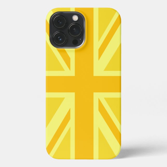 Double Yellow Union Jack iPhone Case (Back)