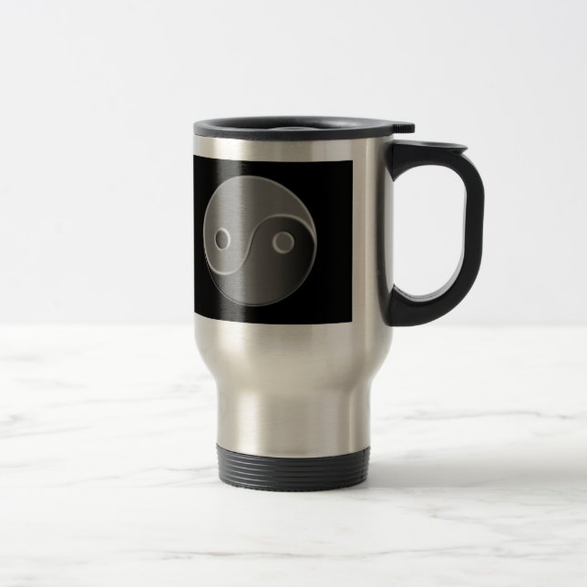 Double Yin Yang Aluminum Travel Mug (Right)